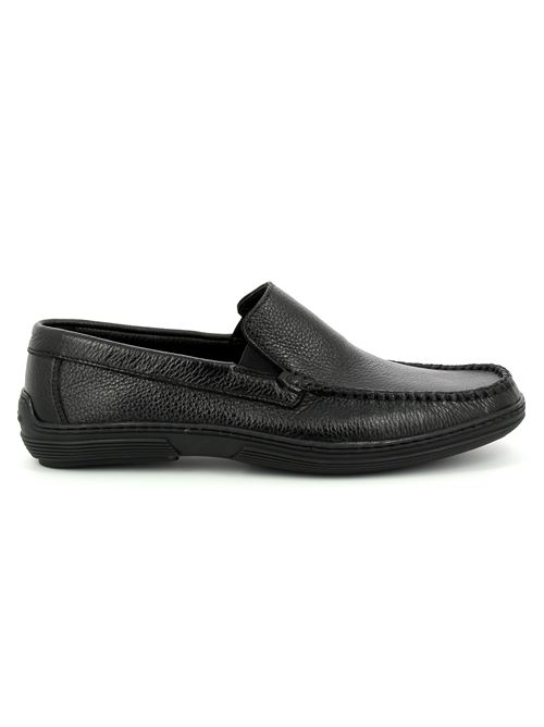 mocassino da uomo in pelle nera BERTOSSI | FORMULA ELASTICOY